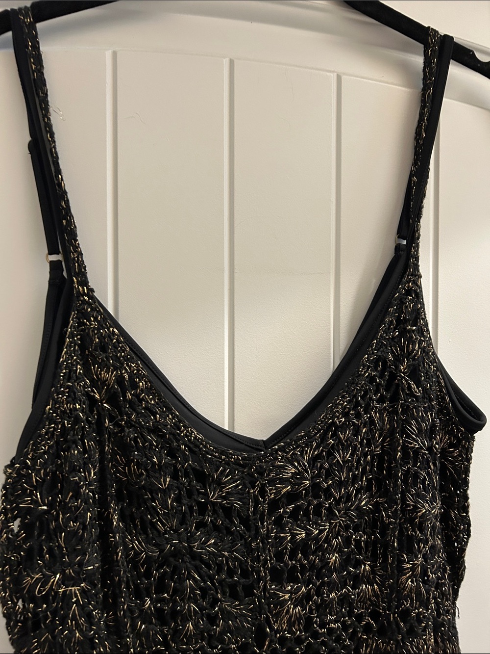 🌼CU Gold and Black Crochet Maxi Dress - Picture 9 of 14